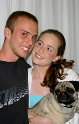 Image 10 of 11. Anika, Matt and pet dog Phoebe